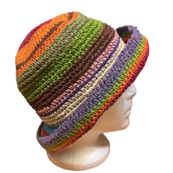 Flag Accessories Accessories - Multicolour striped straw cloche hat